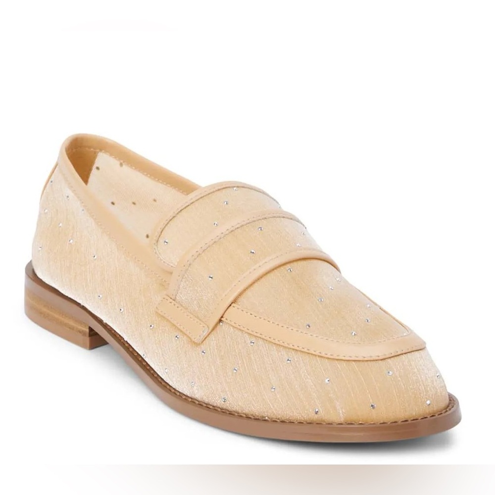 Coconuts by Matisse Columbo Loafer Nude Mesh Rhinestone‎ Size 6.5